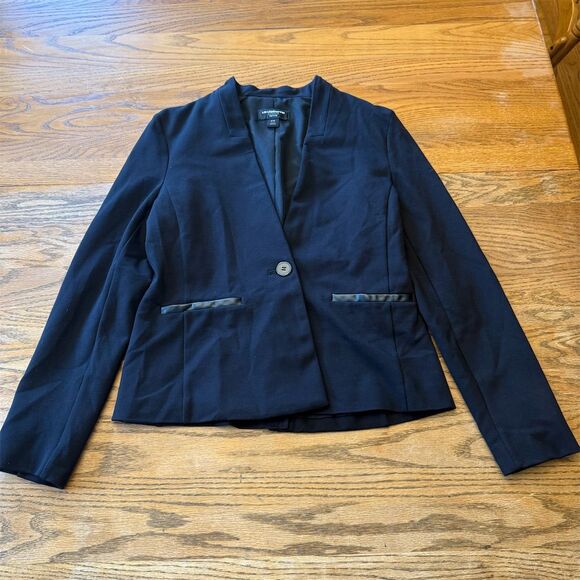 Liz Claiborne Petite Black Pant Suit Size Small 2 Piece Set - Picture 3 of 9